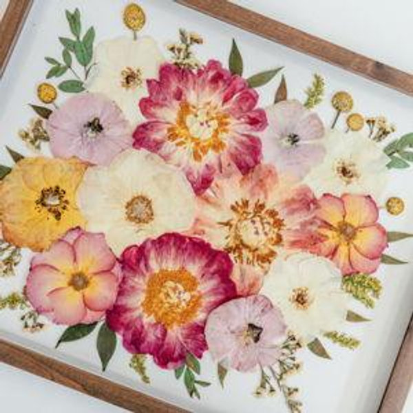 Framed wedding bouquet preservation