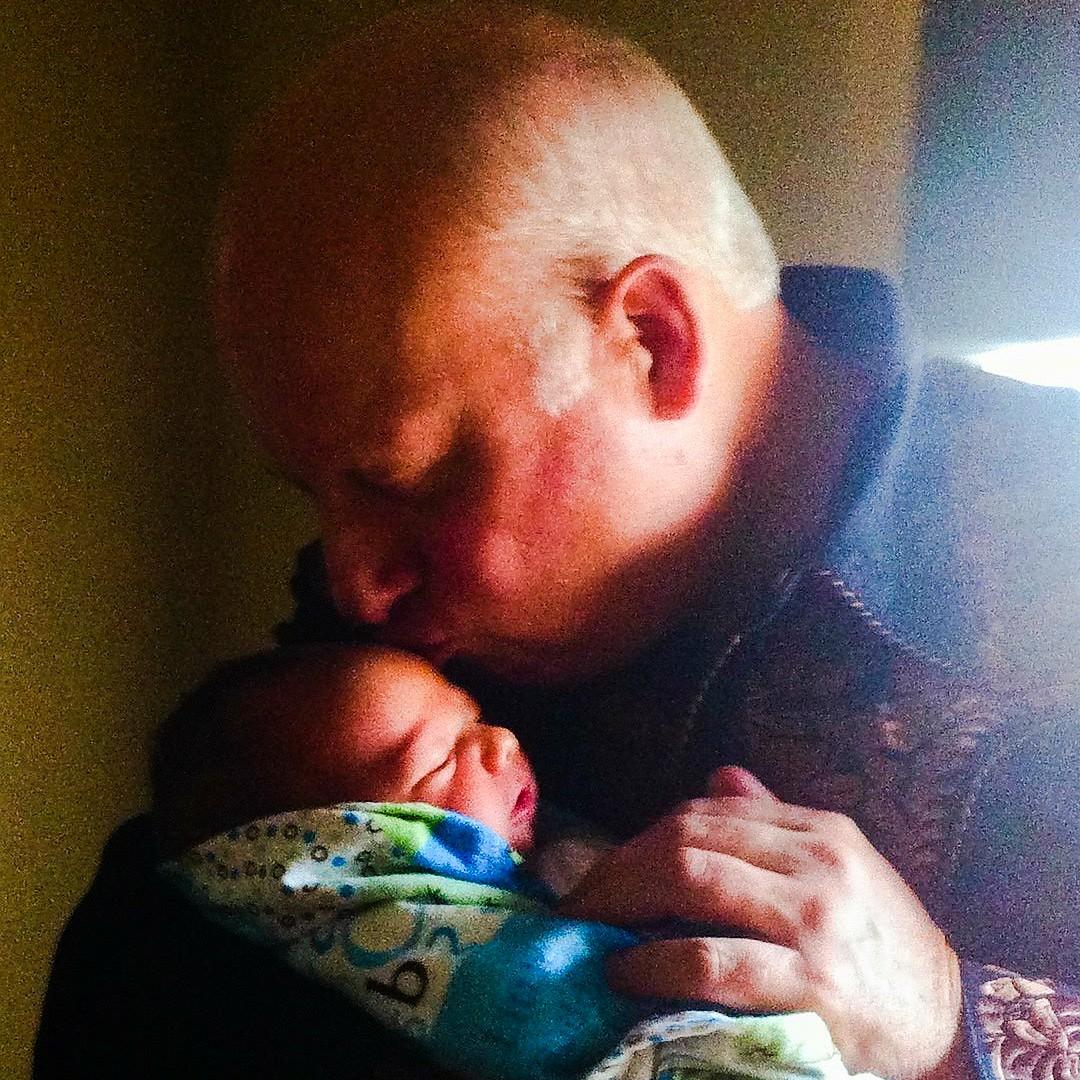 August 18th 2015 - Laramie Wyoming - Eventually Grandpa Brad gets his moment with first Grandson Jaxson, a moment never to forget, a bond that will be forever!