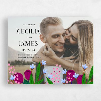 Black Wedding Save the Date - Ybel Photo