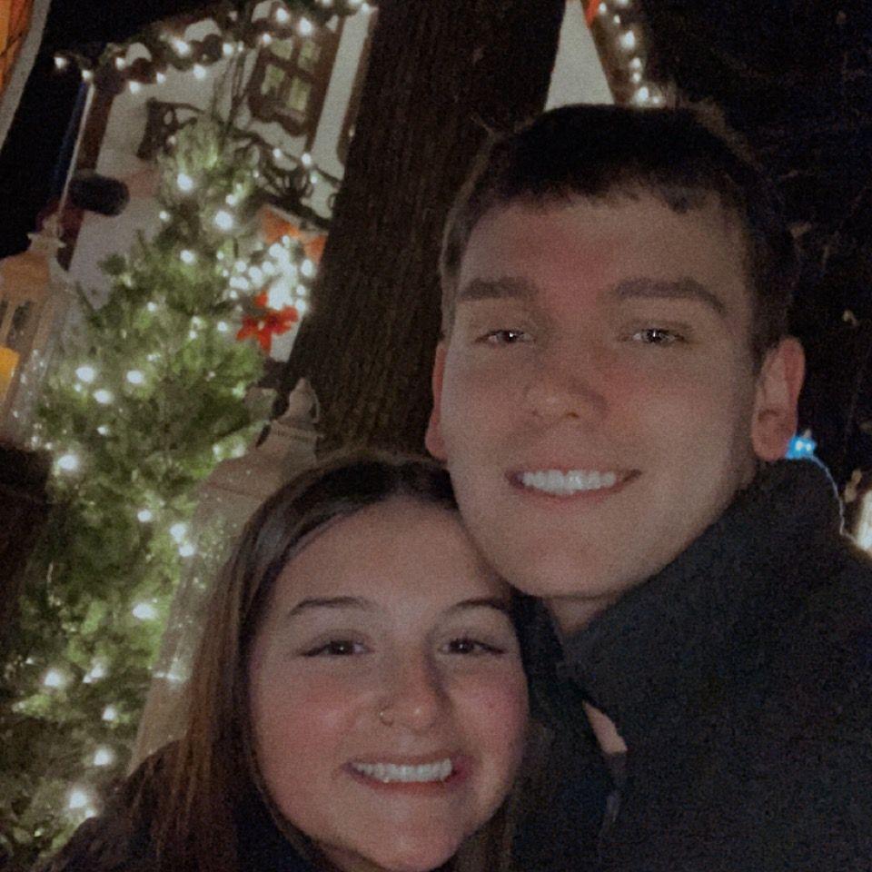 First time walking through Christmas lights together