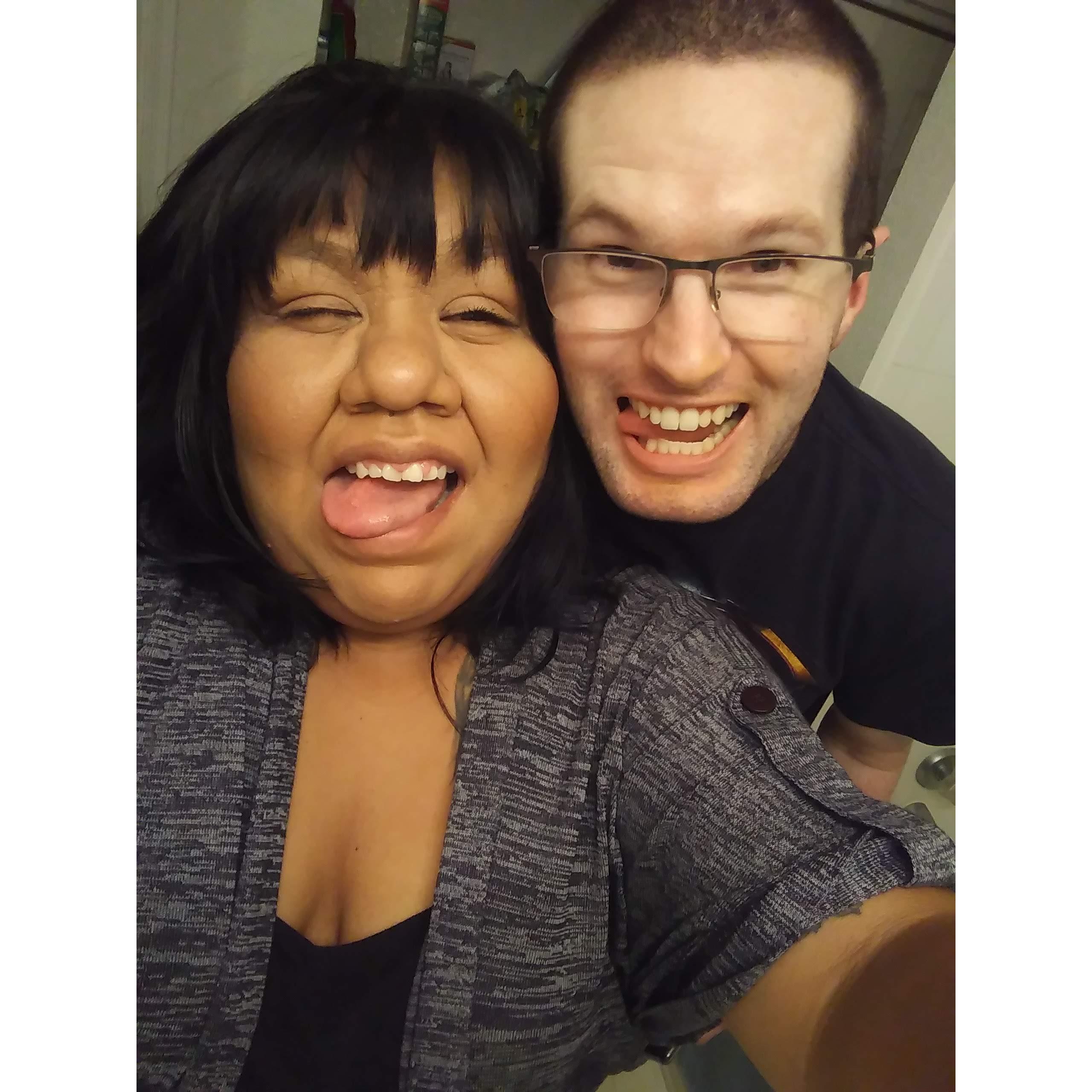 Our 1st pic as an official couple. We got together Aug. 3rd, 2019.