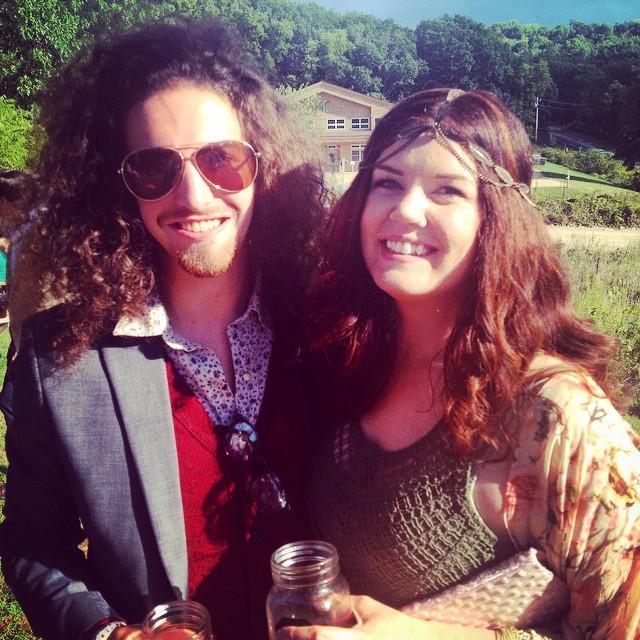 At a friend's wedding the summer we fell in love!