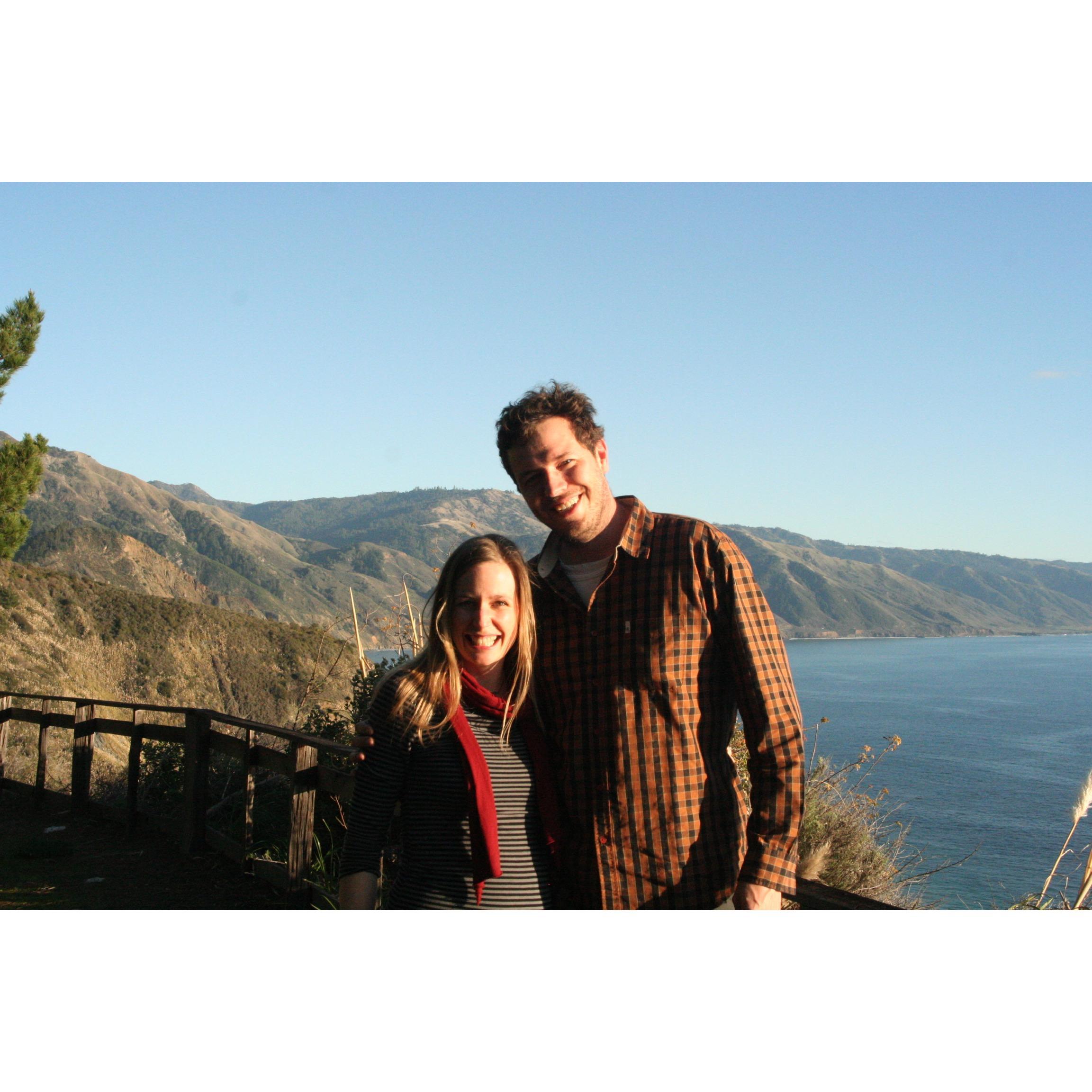 Moments after we got engaged! There were 10+ migrating whales spouting as Bernd proposed, and I was 4.5 months pregnant with Avalon. Big Sur, CA Jan 1st, 2013