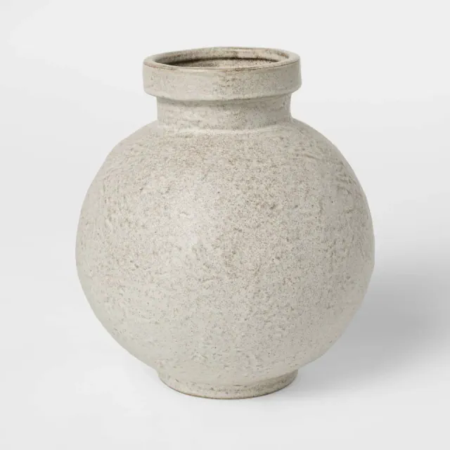 Round Textured Ceramic Vase - Threshold™ designed with Studio McGee
