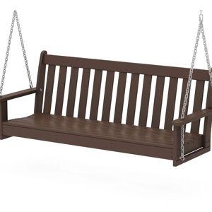 POLYWOOD Vineyard 60.5" Porch Swing - Mahogany