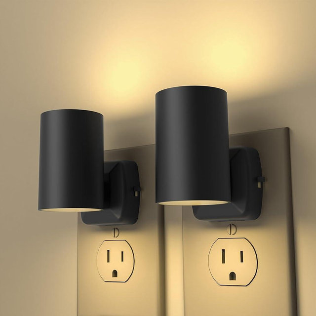 NOVELUX ETL Certified 2700K Night Lights, Modern Night Lights Plug into Wall, Dusk to Dawn Light Sensor Nightlights, Warm White, Adjustable Brightness, Night Light for Kids,Hallway,Stairway, 2 Pack