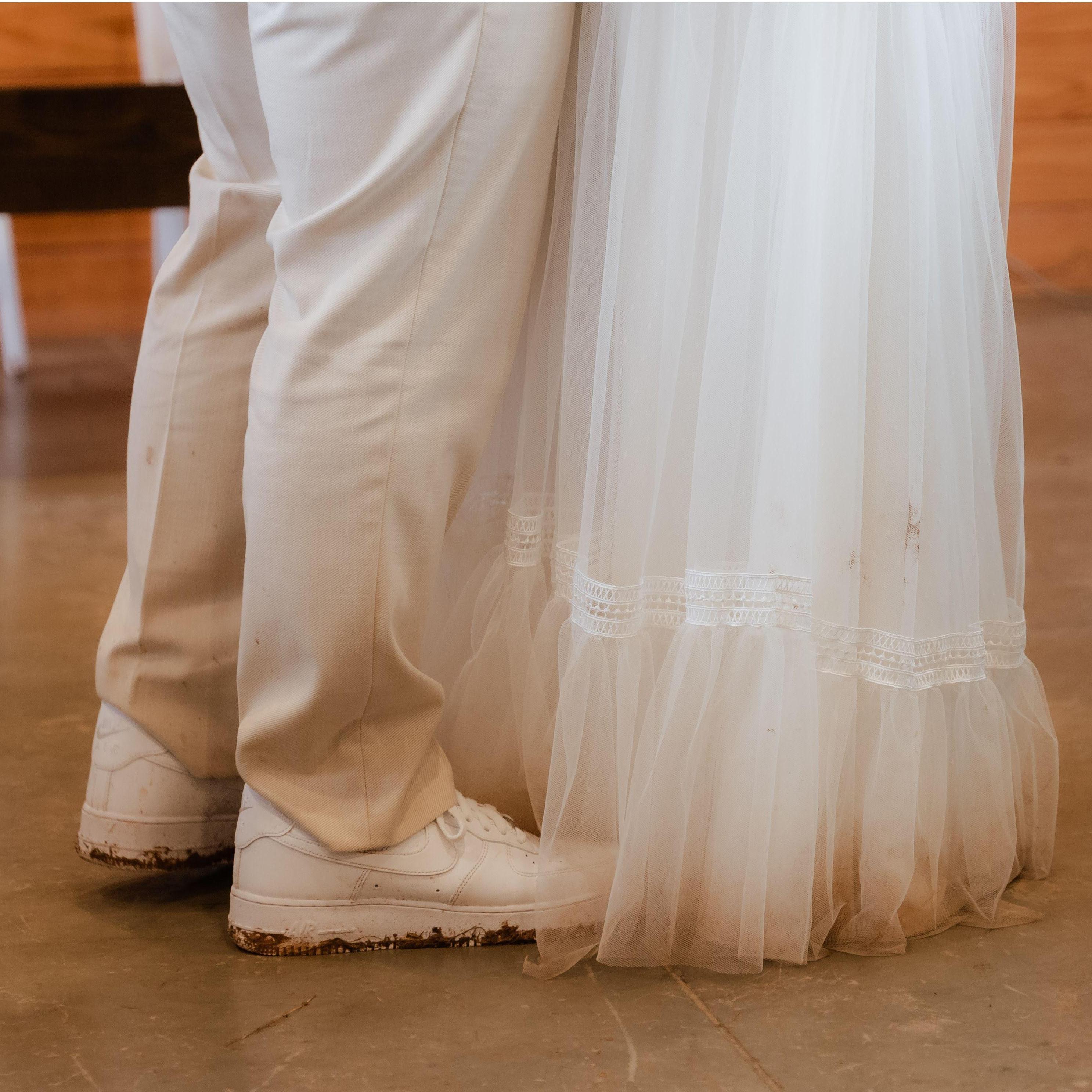 Dirty dress and shoes