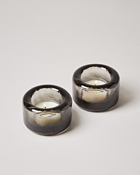 Farmhouse Pottery Riverstone Tealight / Smoke