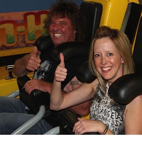 Rollercoaster in Vegas. I was not as happy as I look here 😆