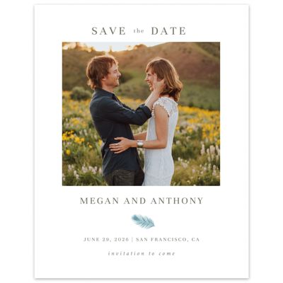 Blue Geometric Wedding Digital Save the Date - Maldives Photo