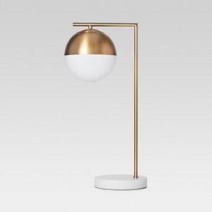 Geneva Glass Globe with Marble Base Task Lamp Brass - Project 62™