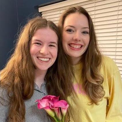 Marisa and Taylor when she said yes to being a bridesmaid!