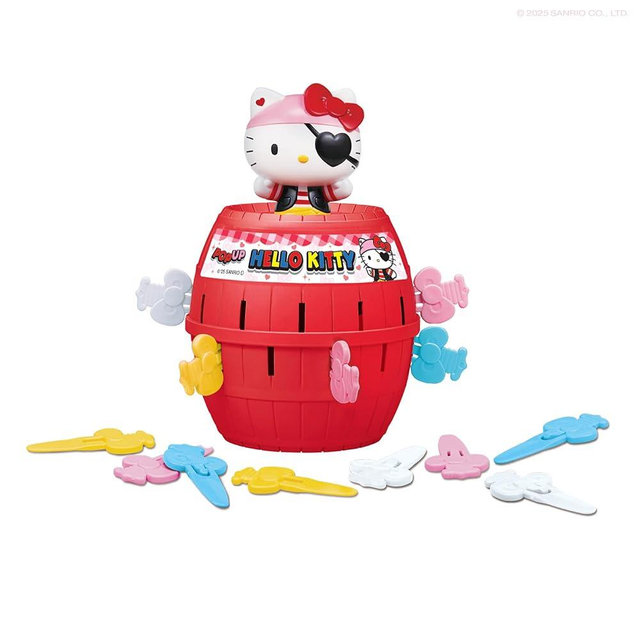 TOMY Pop Up Hello Kitty - Fast-Paced Surprise Action Game with Pop-Up Figure - Officially Licensed Hello Kitty Game from Sanrio - 2–4 Players - Ages 4+