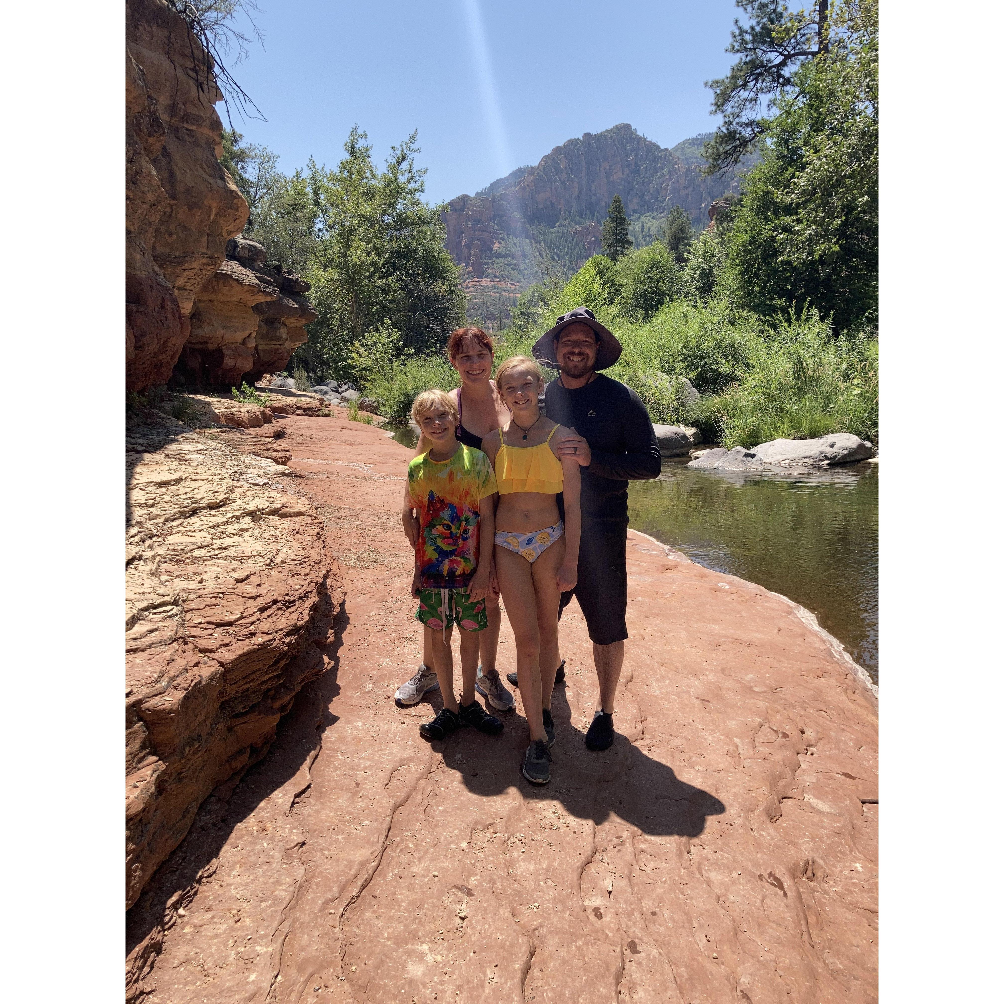 Our first family vacation--Slide Rock, Arizona