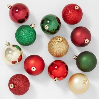 100ct Shatter-Resistant Round Christmas Tree Ornament Set - Wondershop™