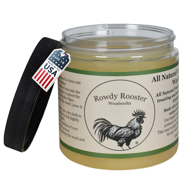 Refined Walnut Oil & Beeswax - All Natural Unscented Cutting Board Oil & Wood Conditioner - Single Step Cutting Board Wax for Easy Application & Exceptional Protection USA Made (8 fl.oz)