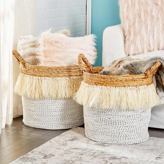 2-Piece Sea Grass Eclectic Storage Basket Set
