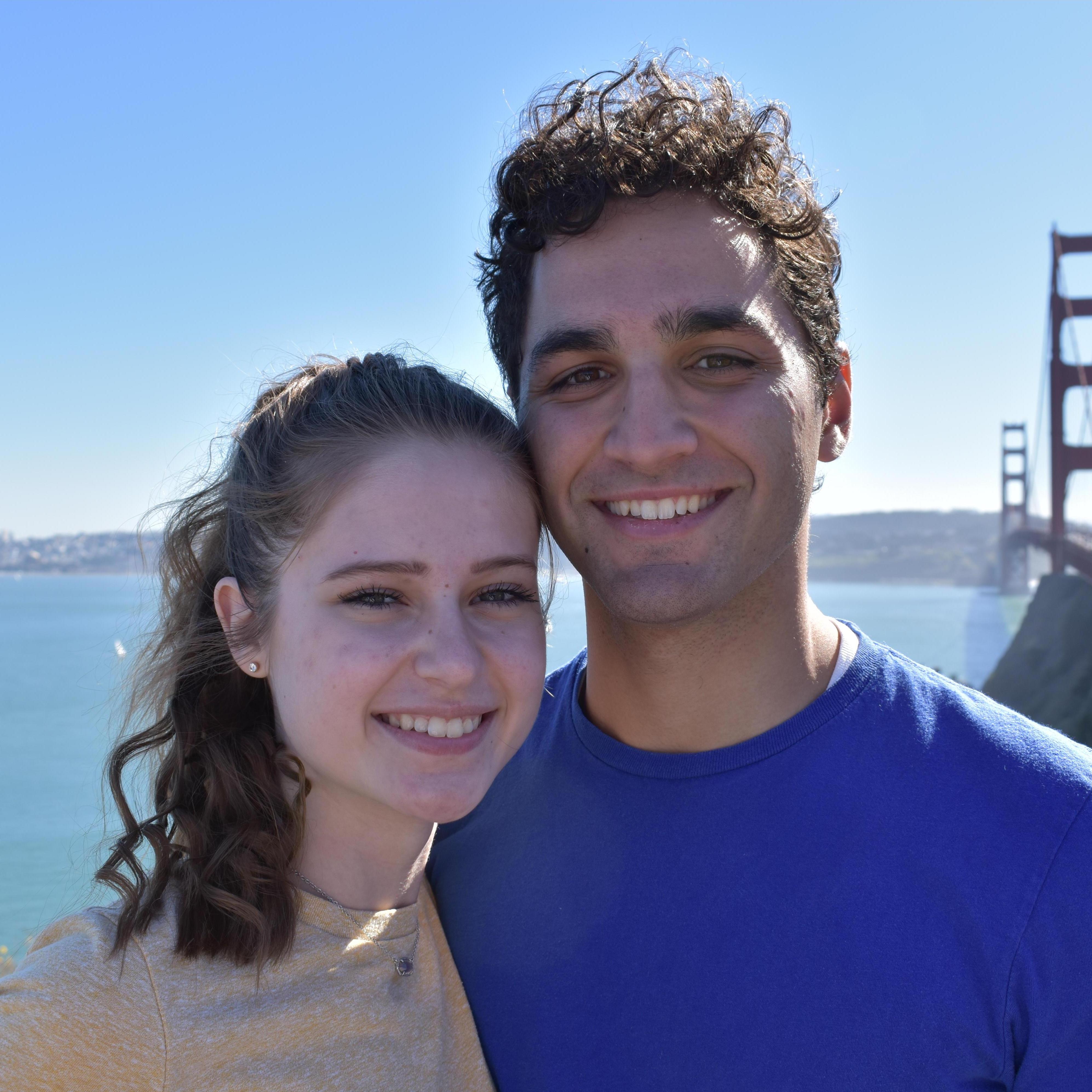 The Golden Gate Bridge in San Francisco visiting Gabe's Dad