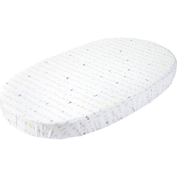 Stokke Sleepi™ Fitted Sheet by Pehr, Rainbow Alphabet Lines