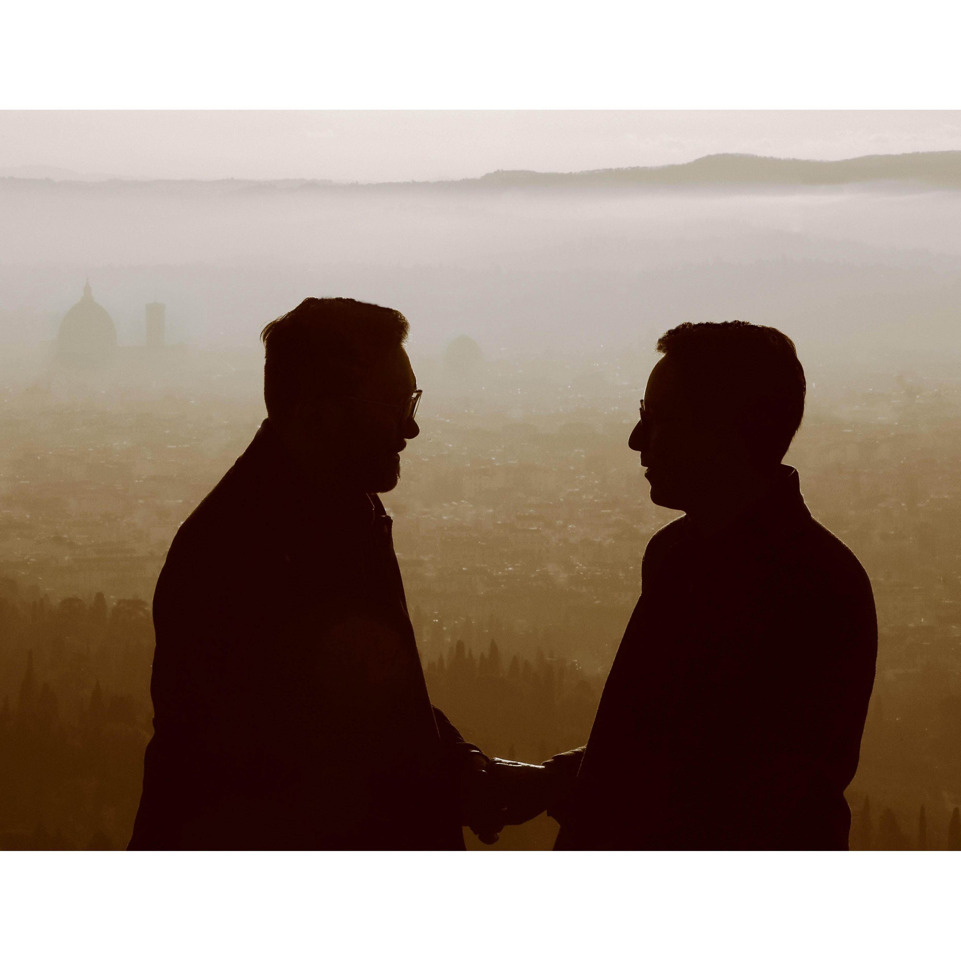 New Year's Eve, 2018, overlooking Florence.