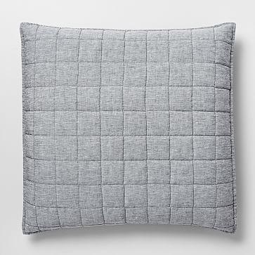 Belgian Linen Melange Euro Sham, Slate