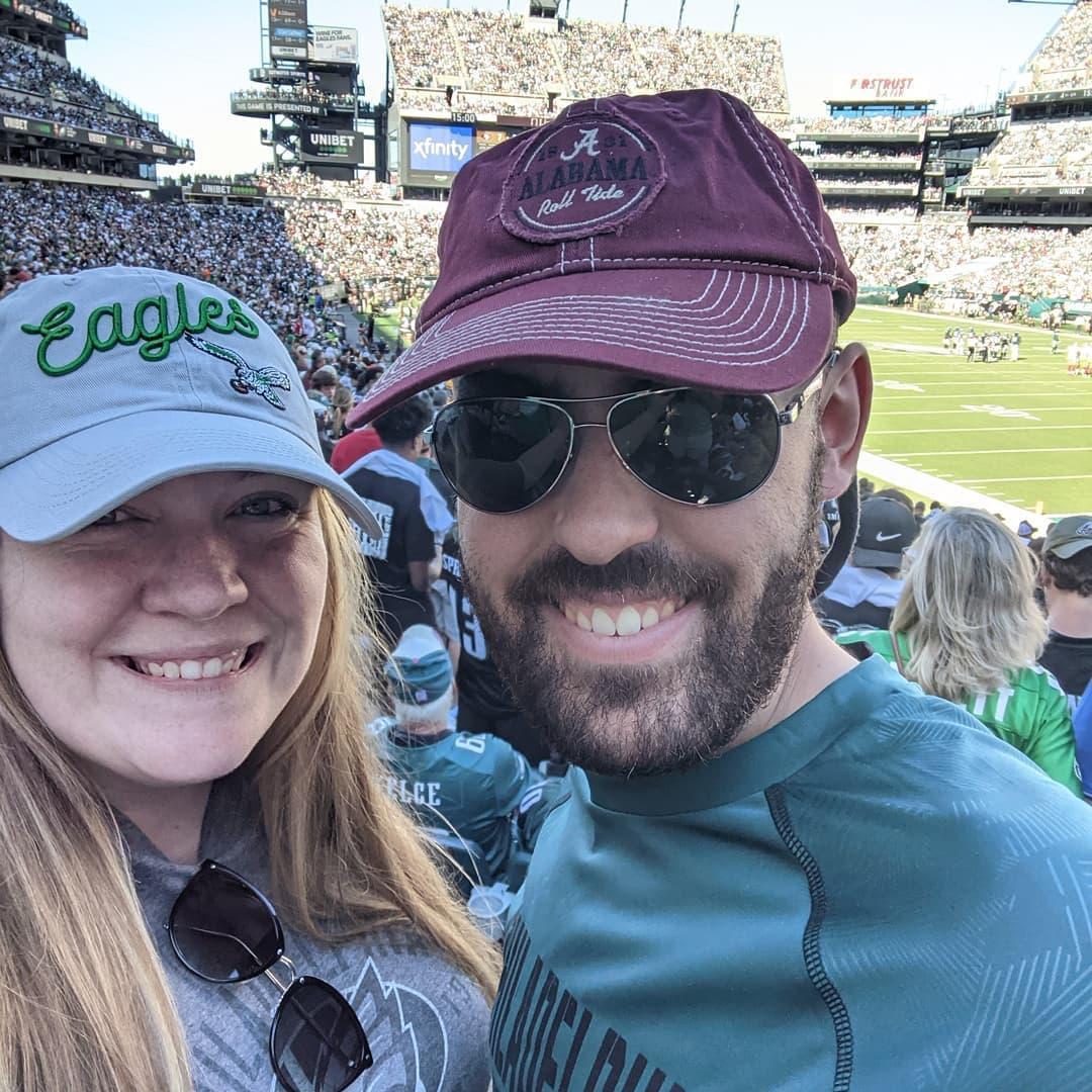 Jonas's first Eagles Game!
