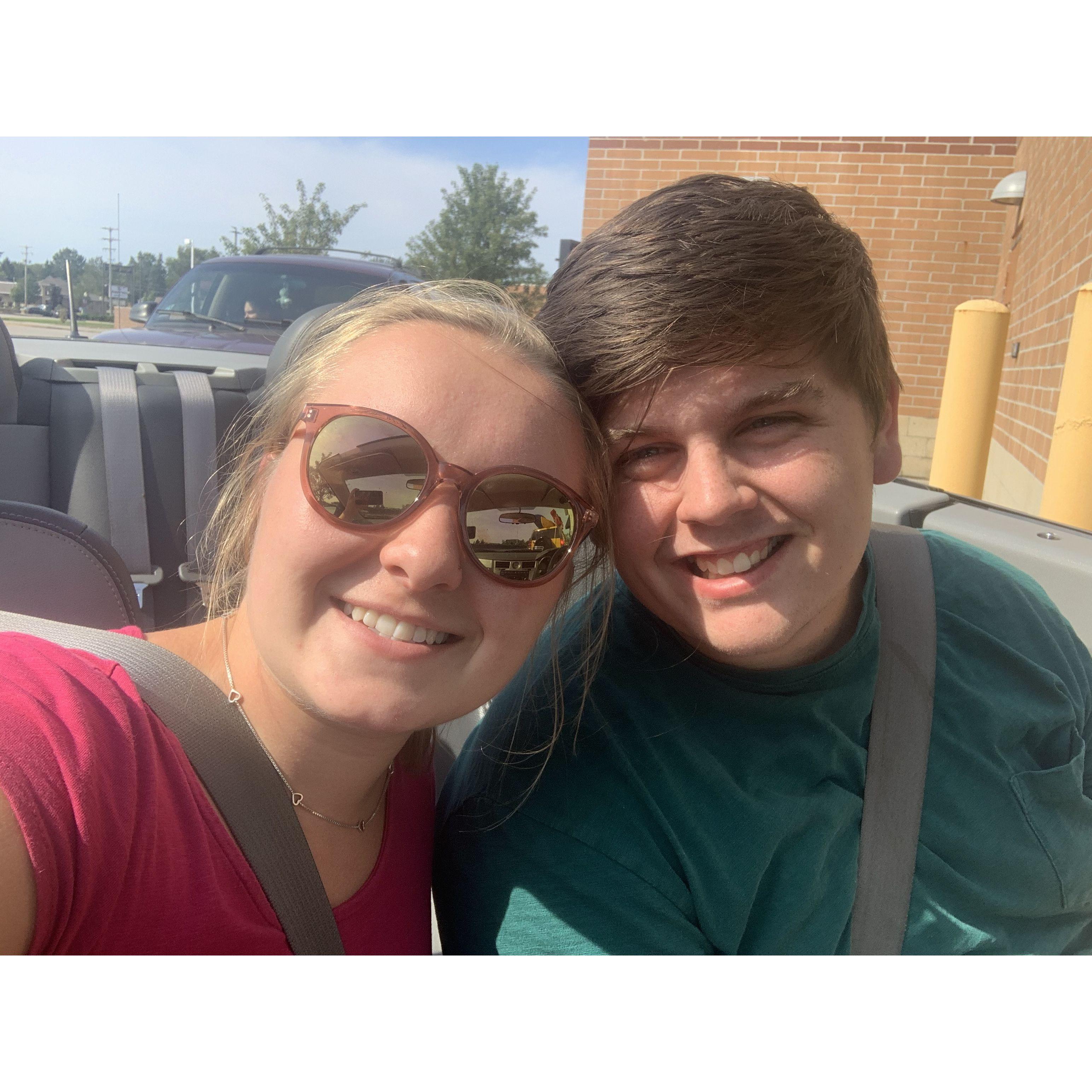 The bride and grooms anniversary photo from 2020!