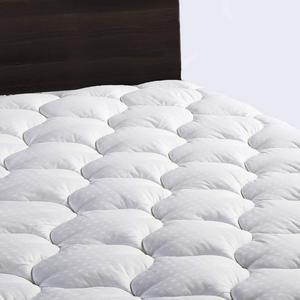 TEKAMON - LEISURE TOWN King Overfilled Mattress Pad Cover 8-21”Deep Pocket Cooling Fitted Mattress Topper Snow Down Alternative Fill Cooling