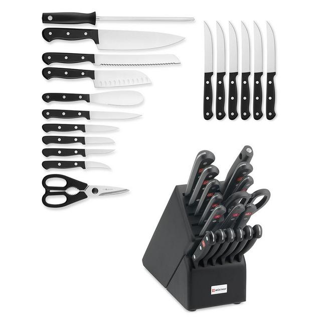 Wüsthof Gourmet 18-Piece Knife Set, Black Block