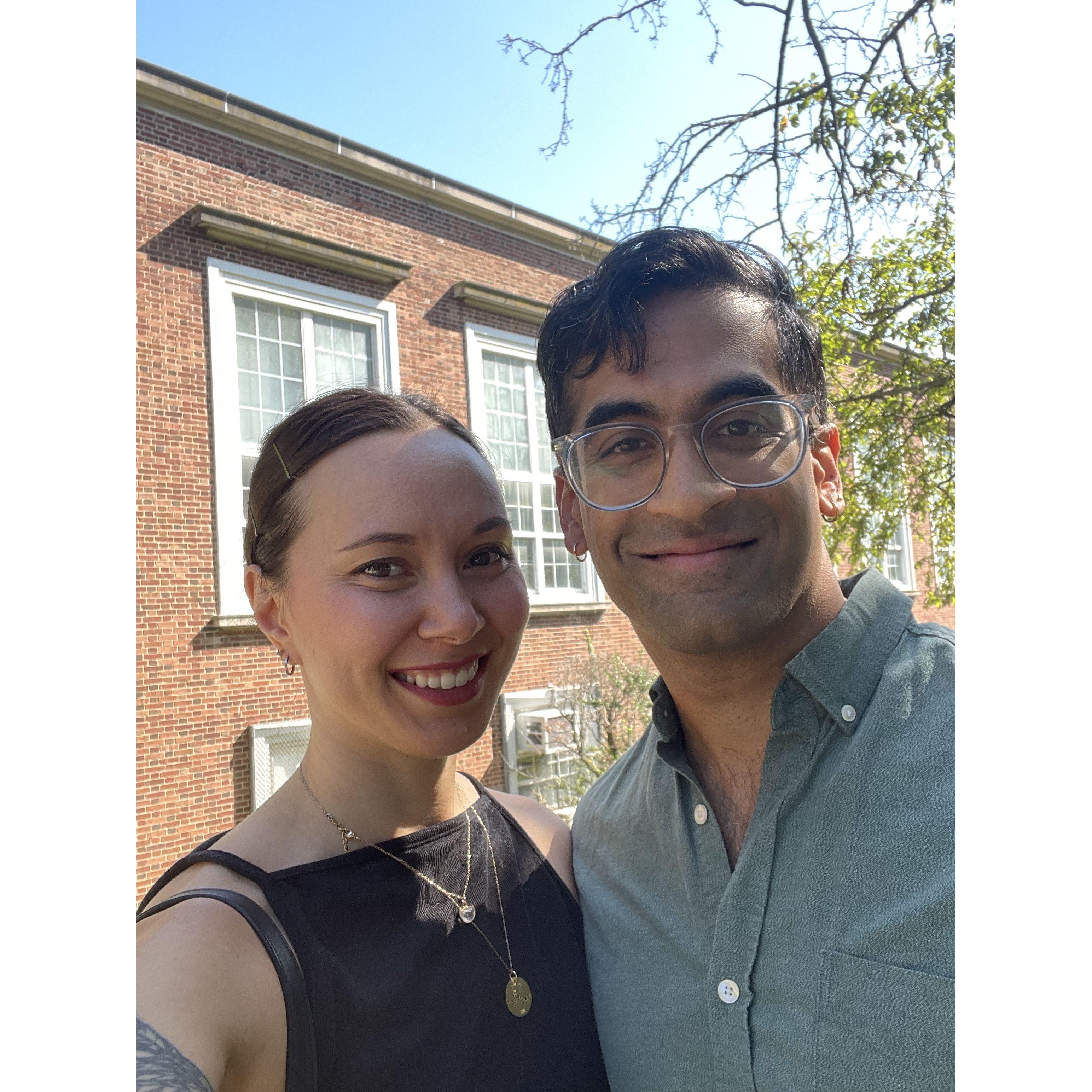 The day we filed for domestic partnership!