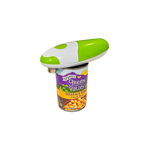 5 Star Super Deals Automatic Hands Free Can Opener - Electric, Smooth Edge Safety, Battery Operated & Cordless - One Touch Operation Opener - Green