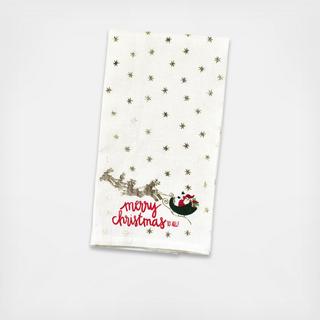 Christmas in the Village Santa Hand Towel, Set of 2