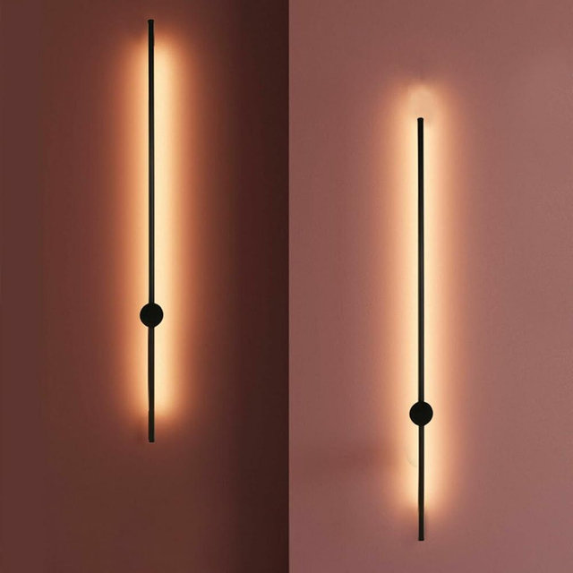 Flhonudi 39inch 20W Long Outdoor Modern LED Wall Light Waterproof IP65 Warm White Long Strip Black Sconces Wall Mount Lighting Fixture for Living Room,Garage,Porch, Patio