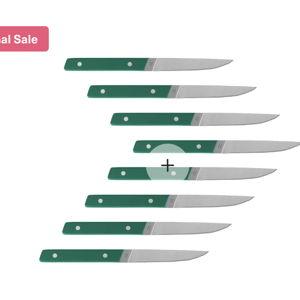 8pc / Green Steak Knives
