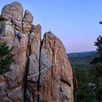 Rock climbing at Holcomb Valley Pinnacles