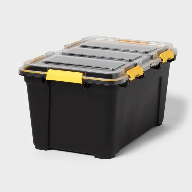 20gal Heavy Duty Waterproof Storage Tote with Clear Lid - Brightroom™