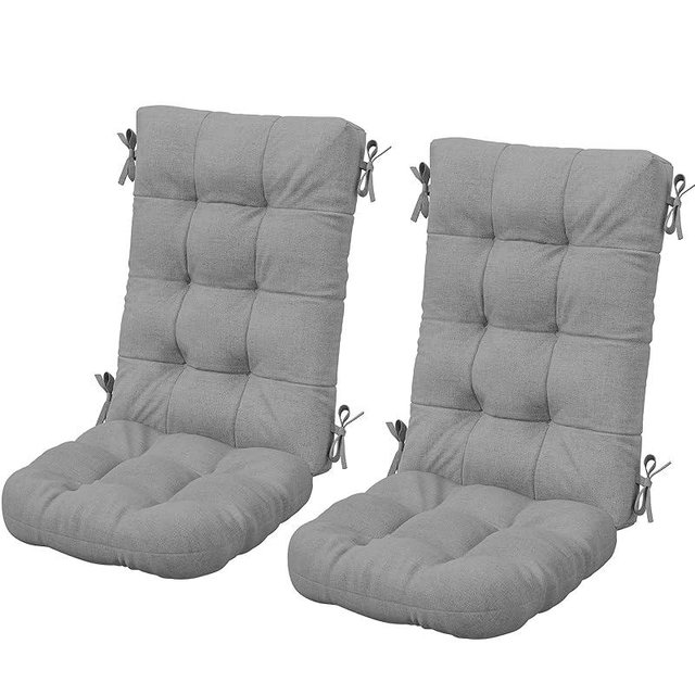 SERWALL HDPE Outdoor Rocking Cushion Set of 2, Memory Foam Cushion Dark Gray