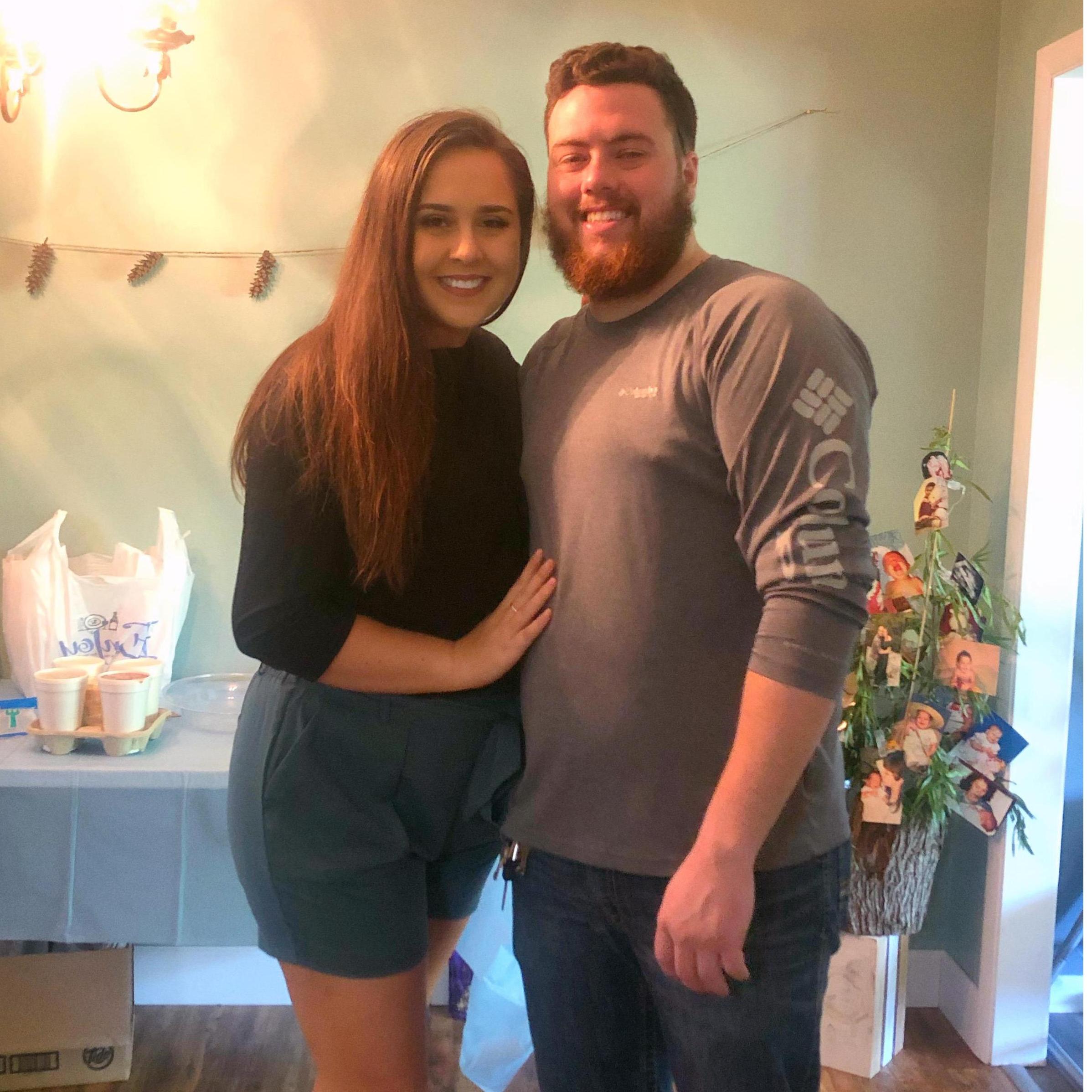At the baby shower of our nephew, Jonah.
