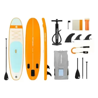 Retrospec 2021 Weekender 10' Inflatable SUP Board Kit- Creamsicle