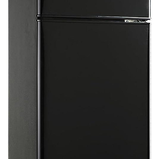Anukis Compact Refrigerator 3.8 Cu Ft 2 Door Mini Fridge with Freezer for Apartment, Dorm, Office, Family, Basement, Garage - Black