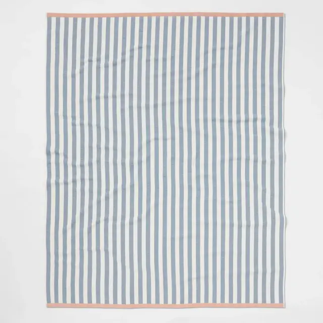 Blue Cabana Striped Jumbo Beach Towel - Threshold™