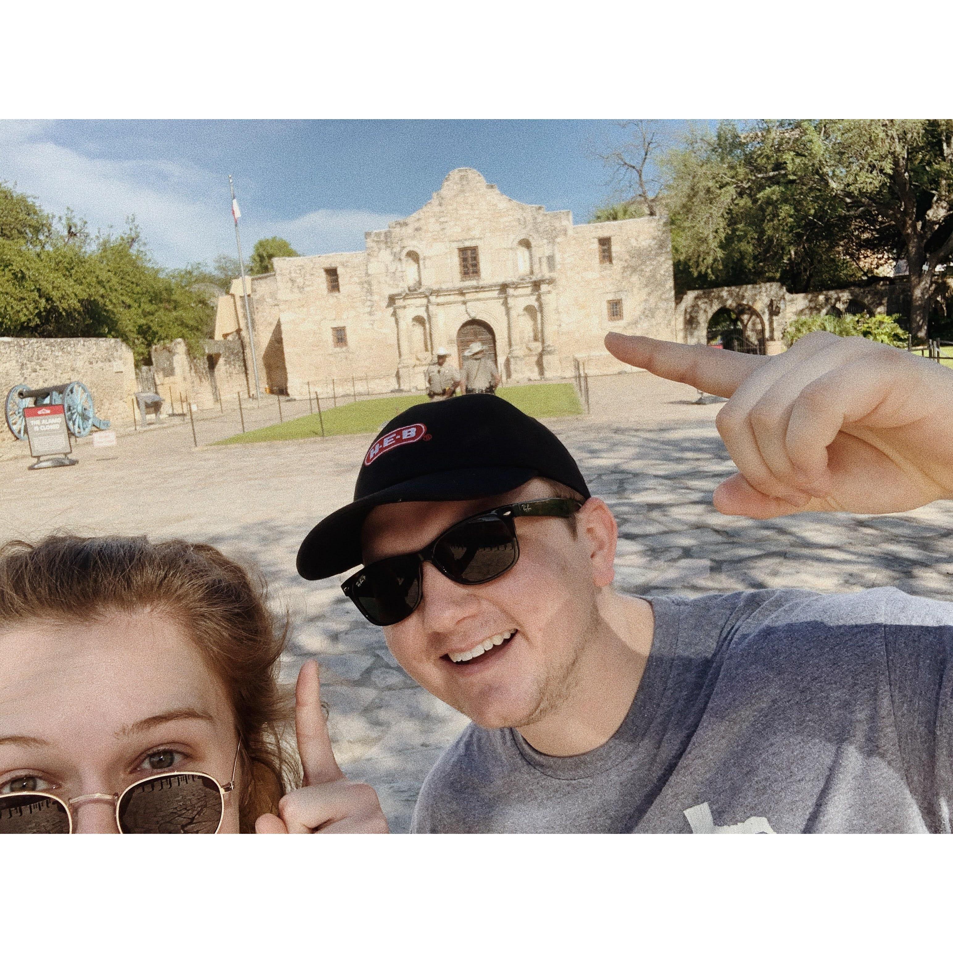 We walked 7 miles to the Alamo on one of our first COVID dates
2020