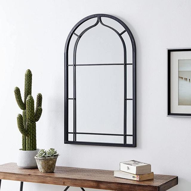 FirsTime & Co.® Ariana Farmhouse Arch Metal Mirror, American Crafted, Dark Gray, 20 x 1 x 33 ,