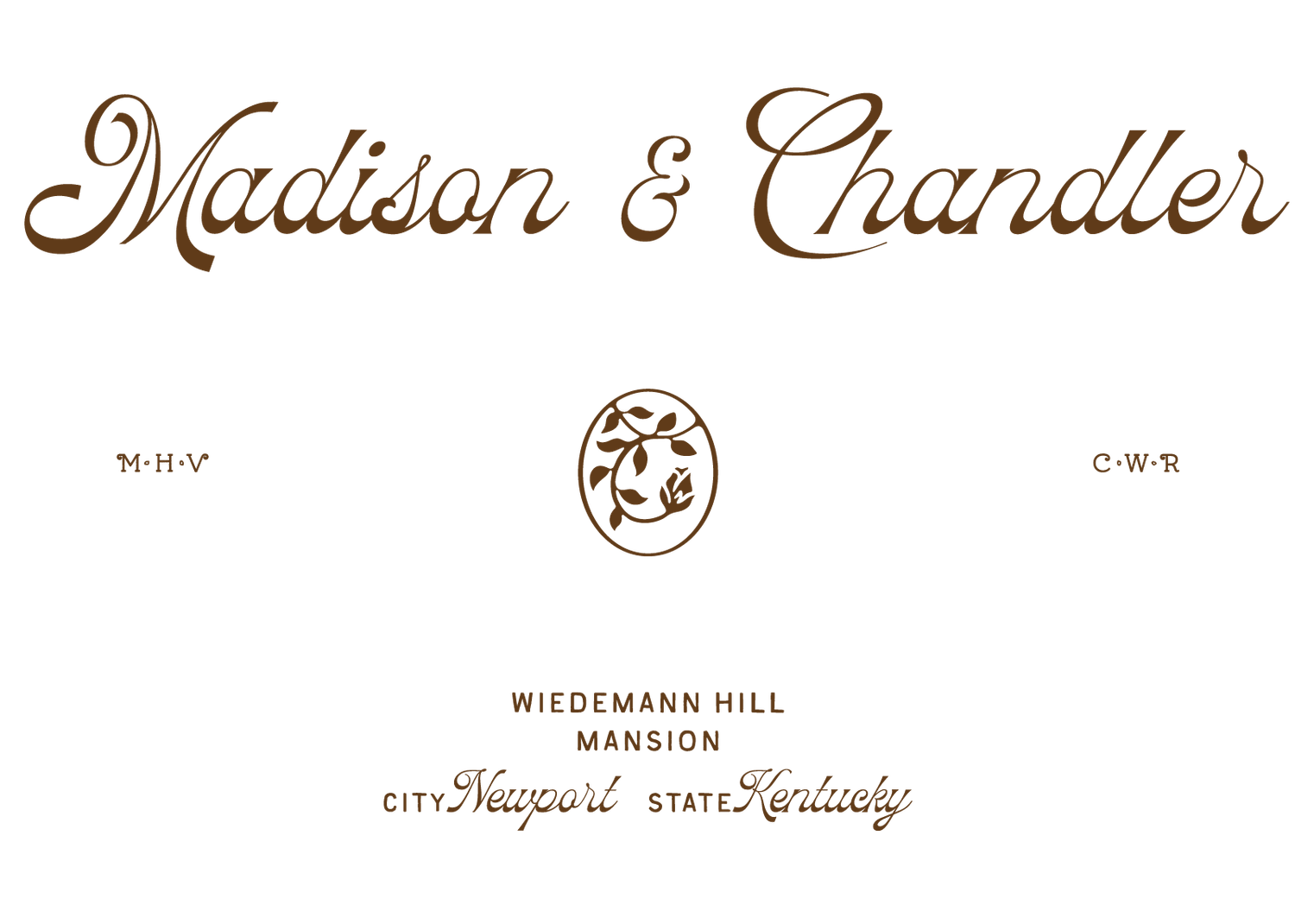 The Wedding Website of Chandler Rose and Madison Vines
