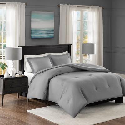 Gray Bradley Down Alternative Comforter Mini Set Full/Queen