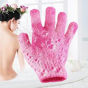 Exfoliating Bath Gloves,4 Pair Double Side Durable Face and Body Scrubber Nylon Shower Gloves for Men and Women