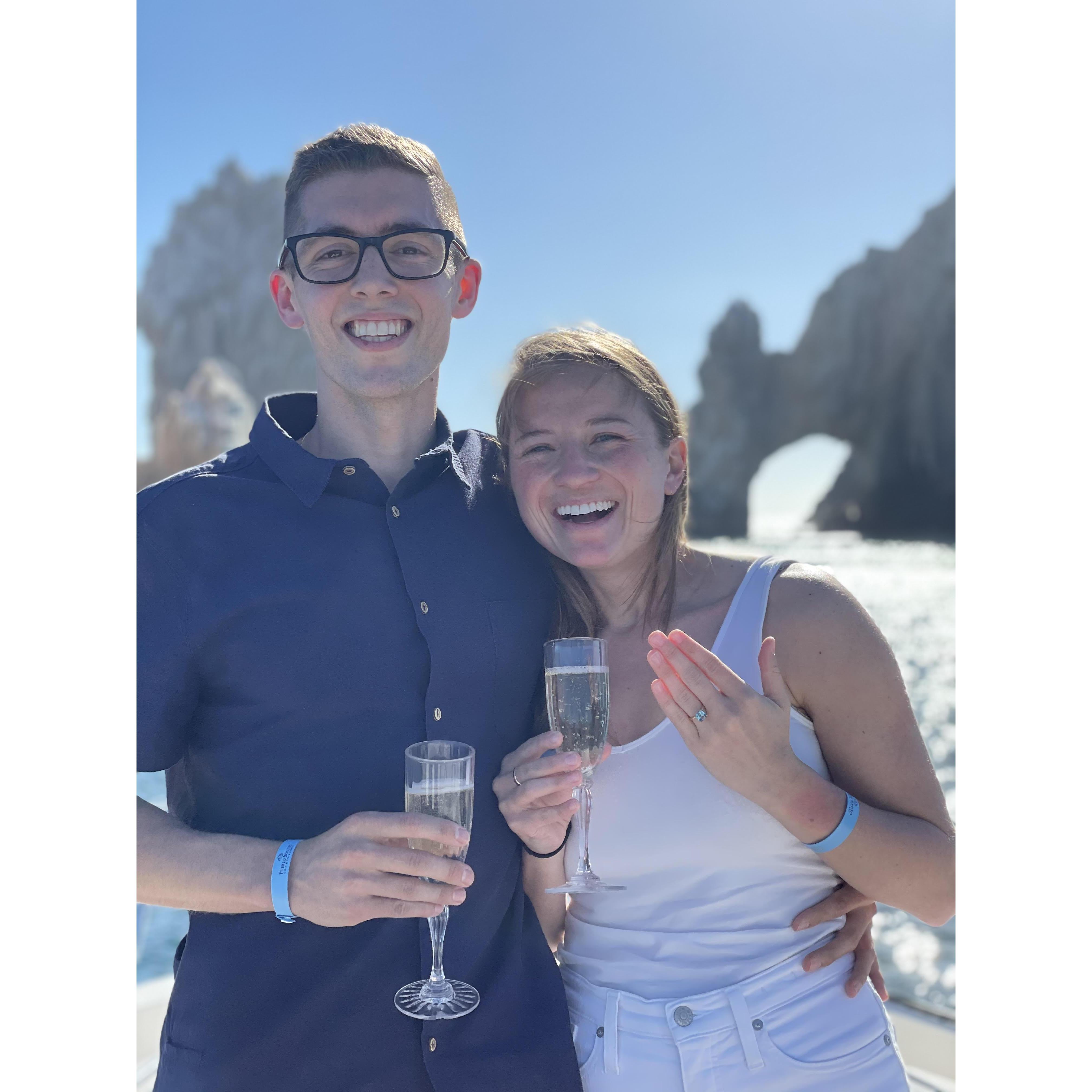 Post proposal in Cabo - this was followed by some amazing humpback whale watching and lots of tequila