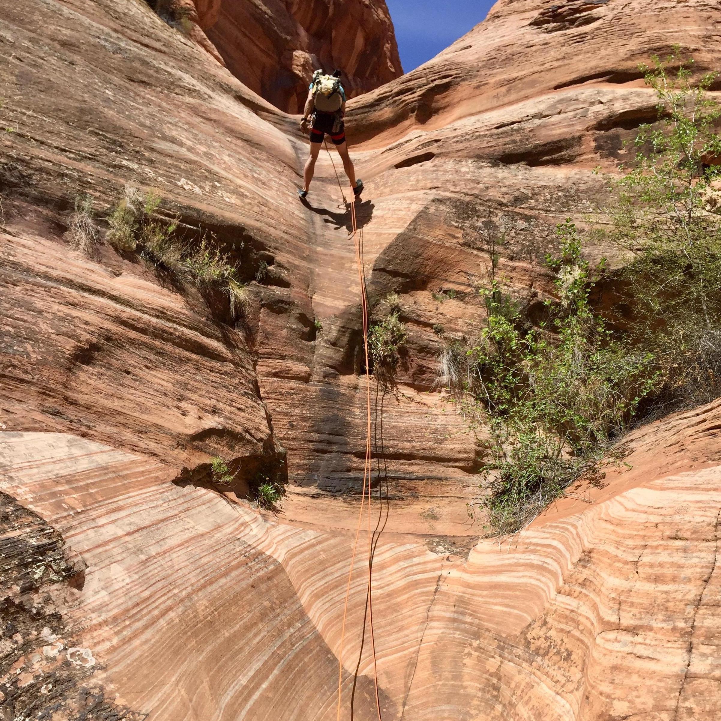 Spencer Canyon, where some teenagers put our canyoneering skills to shame