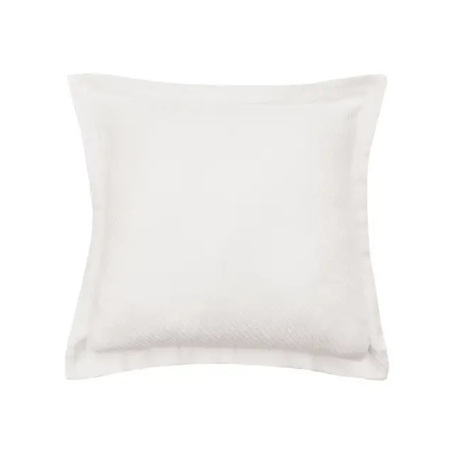 C&F Home 26" x 26" Ivory Preston 100% Cotton Euro Pillow Sham Machine Wash Bedding
