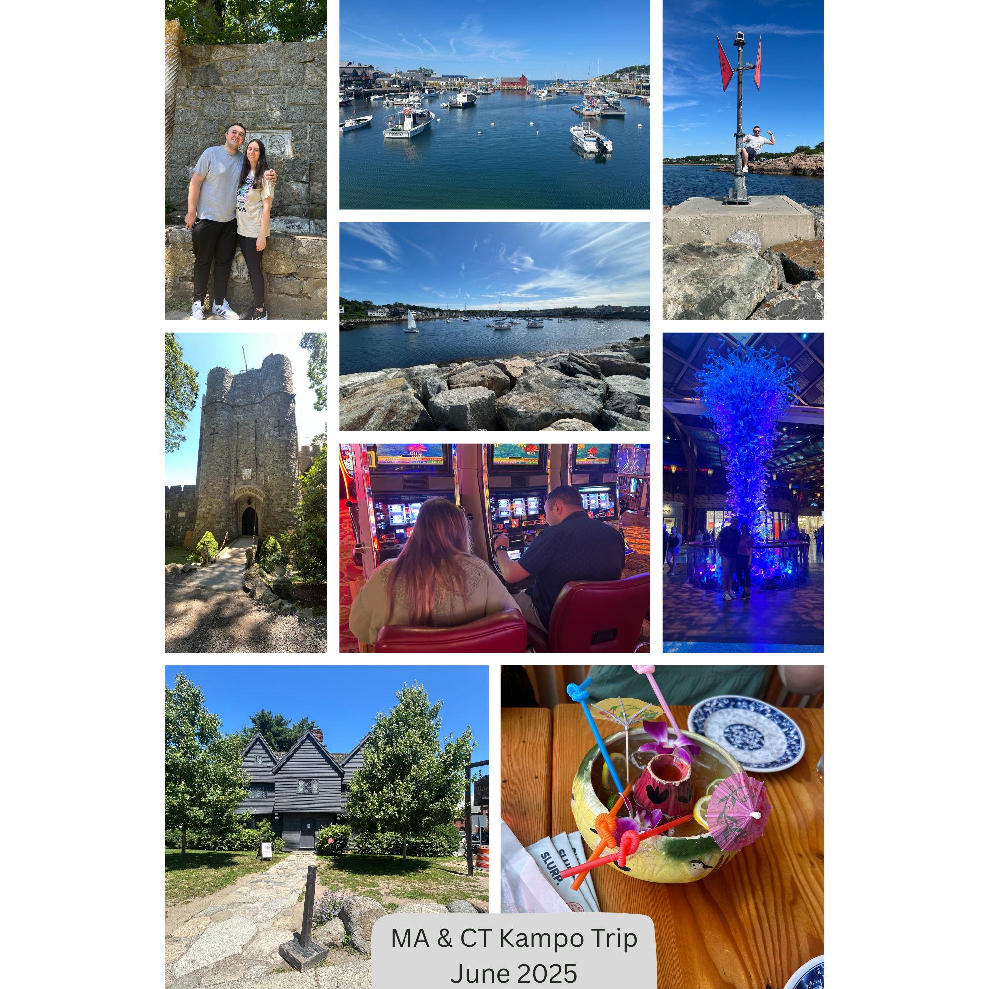We spent a weekend in Massachusetts and Connecticut with half of the Kampo's. Nick went whale watching but didn’t see any whales, just a great white shark! Our luck changed when we won at the casino!